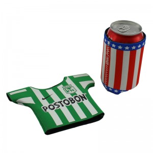 Maglietta colorata di moda Design inneoprene Design di sublimazione bottiglia di birra vino isolata isolata per i refrigeratori.