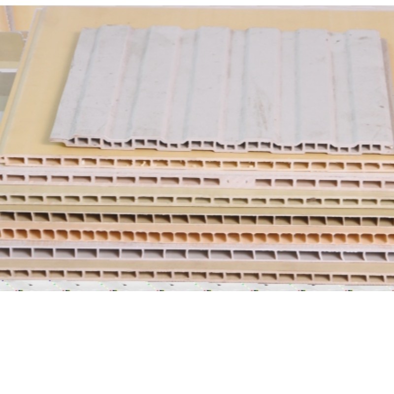 Serie di tavole da parete in legno in legno in PVC e serie di schede da parete esterna in PVC