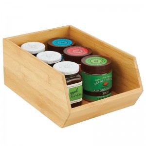 Scatola di archiviazione in bambù impilabile