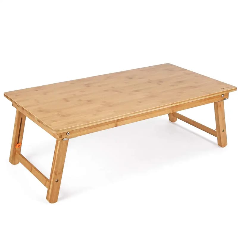 Tavolo da gambo di bambù vaso da banco da pavimento di grandi dimensioni per la colazione vassoio con gambe pieghevoli a tavolino da caffè basso regolabile