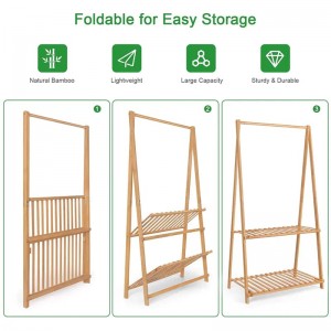 Grande capacità e gancio per bambini in bambù