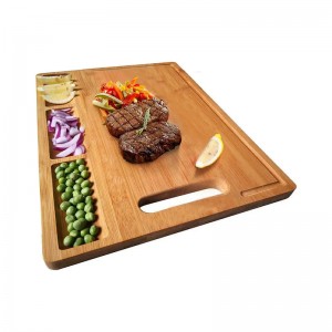 Tagliere di bambù con 3 scomparti integrati