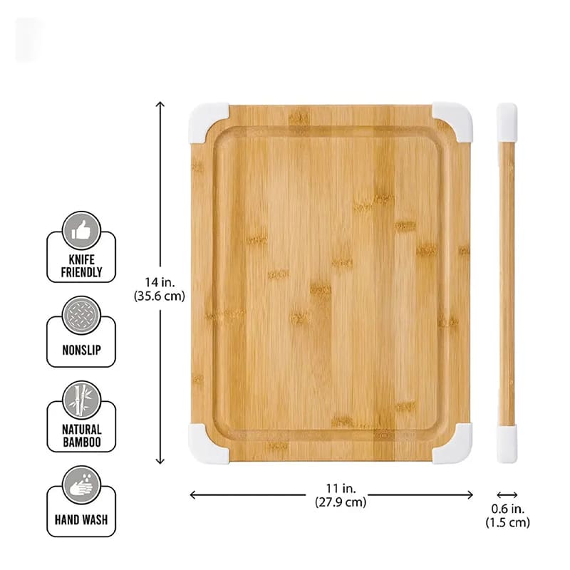 Tagliere antriskid multifunzionale di bambù