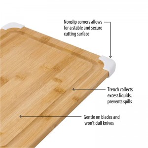 Tagliere antriskid multifunzionale di bambù