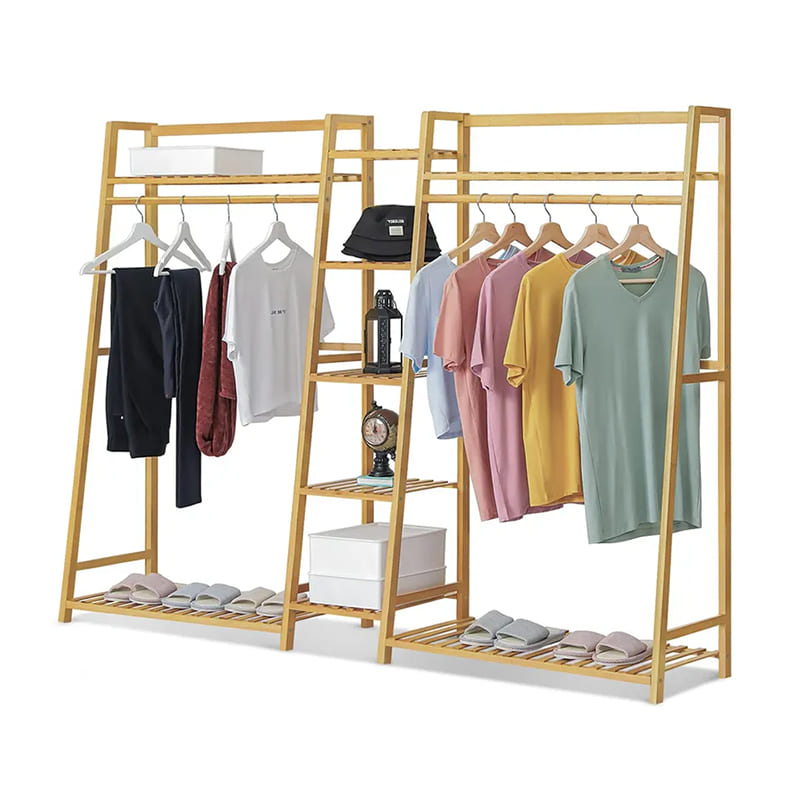 Organizzatore di vestiti di vetro in vetro di abbigliamento indipendente trapezoidale