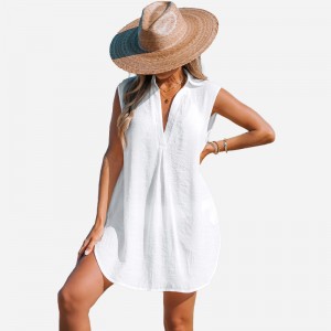 Abito da copertina del colletto di base a V.