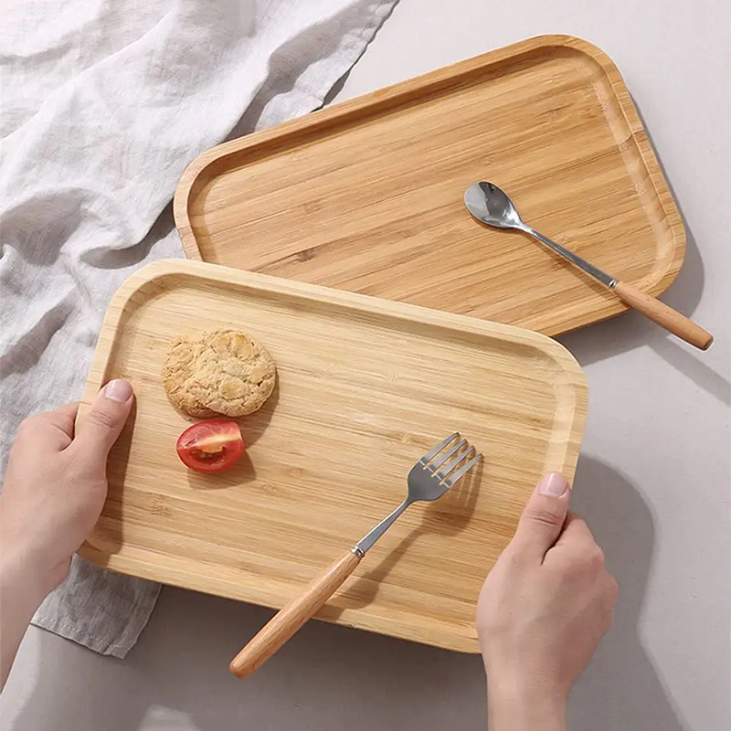 Servizio 2 pezzi pallet all'ingrosso su misura per la colazione in bambù su misura (1)