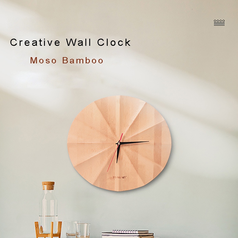 Orologio da parete creativo in bambù