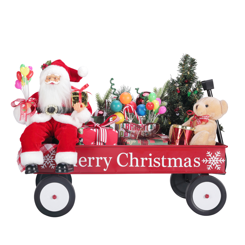 TM-95114 50*27*38 cm Babbo Natale con camion regalo