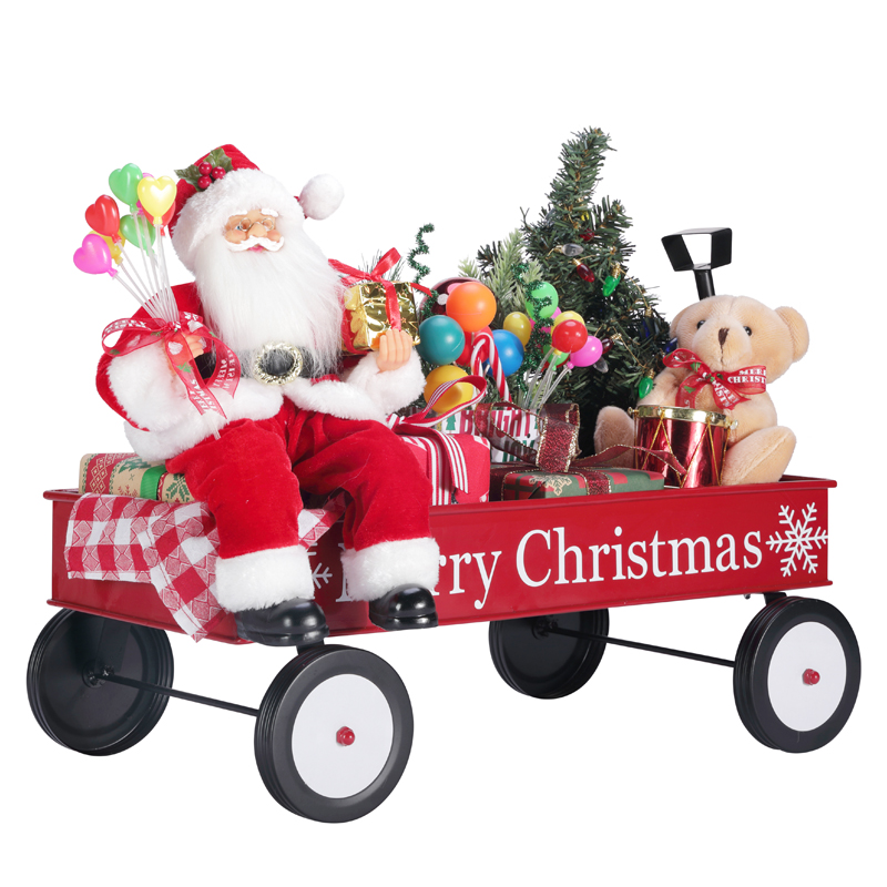 TM-95114 50*27*38 cm Babbo Natale con camion regalo