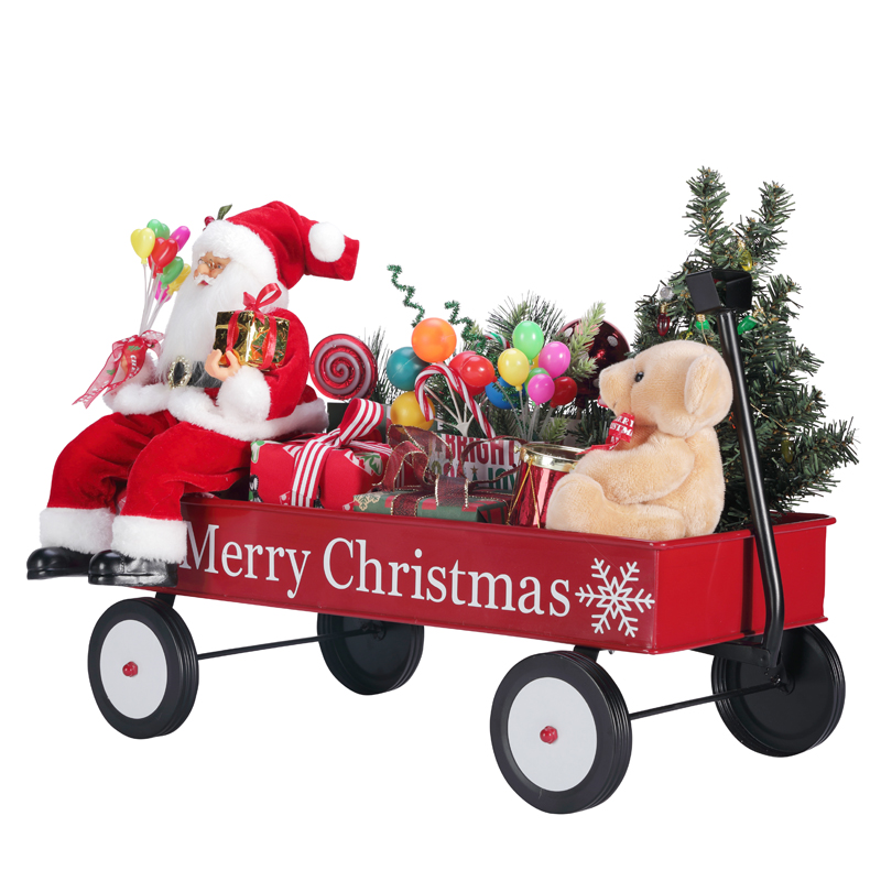 TM-95114 50*27*38 cm Babbo Natale con camion regalo