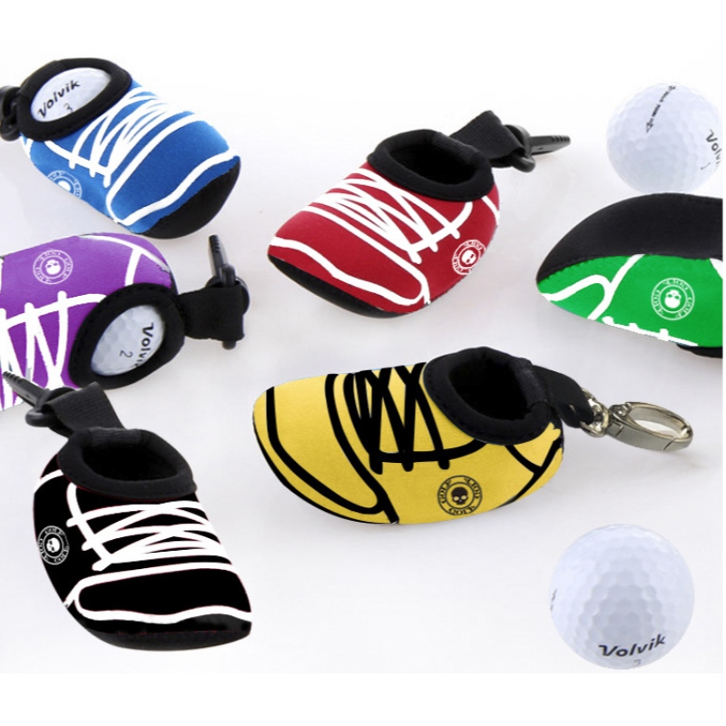 Neoprene all'ingrosso Due palline da golf che imballano sacchetti in vita da golf borse da golf con gancio