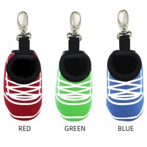 Neoprene all\'ingrosso Due palline da golf che imballano sacchetti in vita da golf borse da golf con gancio