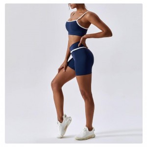 SC9271 Women Active Women Yoga Fitness Workout Yoga Short Set Sport Bra Women Seamless Yoga Pants Set