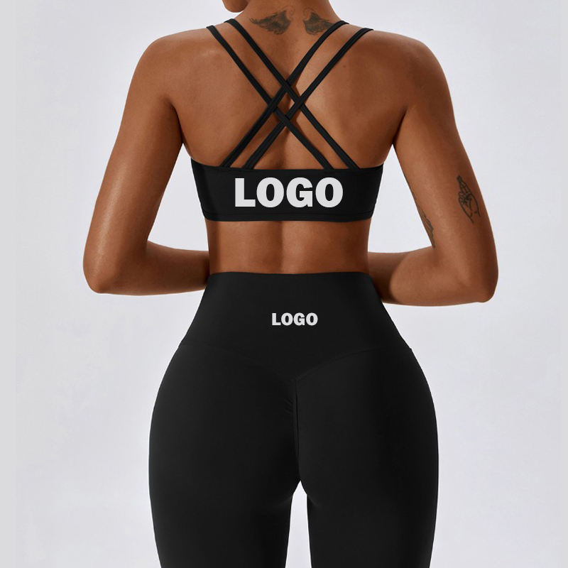 SC9275 Yoga Wear Set Girl Girl leggings elastici leggeri e reggiseno set da donna abbigliamento da yoga pantaloni da yoga personalizzato set