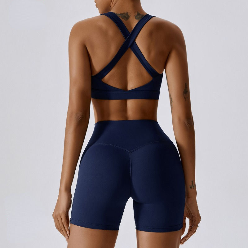 SC9284 Short a vita alta Shorts Yoga Custom Yoga Set Socht senza saldatura a 2 pezzi Shorts Shots Abiti per le donne