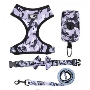 Cucciolo di lusso personalizzato Collar per cucciolo regolabile borse per cacca di pet bandana reversibile e traspirante set di imbracature per canineoprene