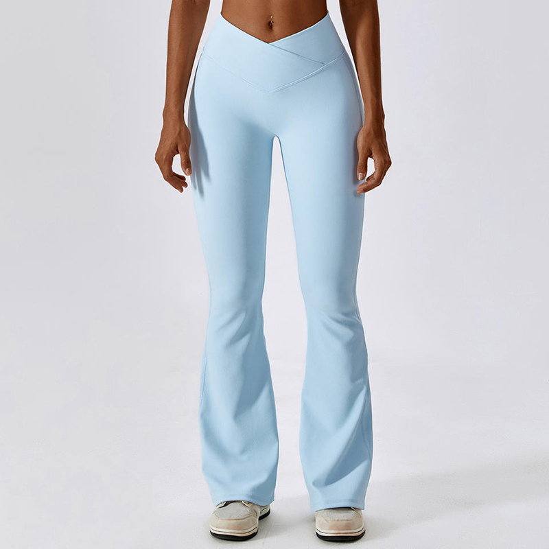 SC10102 LOGO Custom Logo Leggings senza soluzione di continuità per le leggings di sollevamento del sedere per donna Sport Pantaloni da yoga svasati