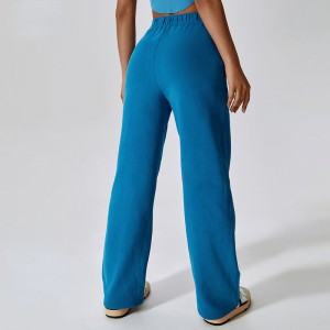 SC10128 OEM Design personalizzato Logo di colore solido pantaloni da sudore vaccino pantaloni per gamba dritti pantaloni in pile in pile