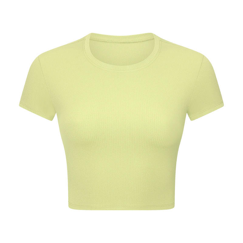 SC102612 Flitness traspirante in palestra fitness maglietta stretta magliette yoga magliette fitness che corre t-shirt rotonde