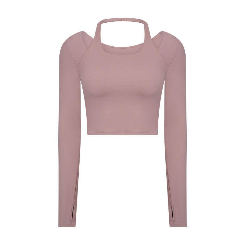 SC10273 LOGO Custom Yoga T-camicie fitness che corre magliette a scollo tondo donna camicia sportiva a manica lunga per donne
