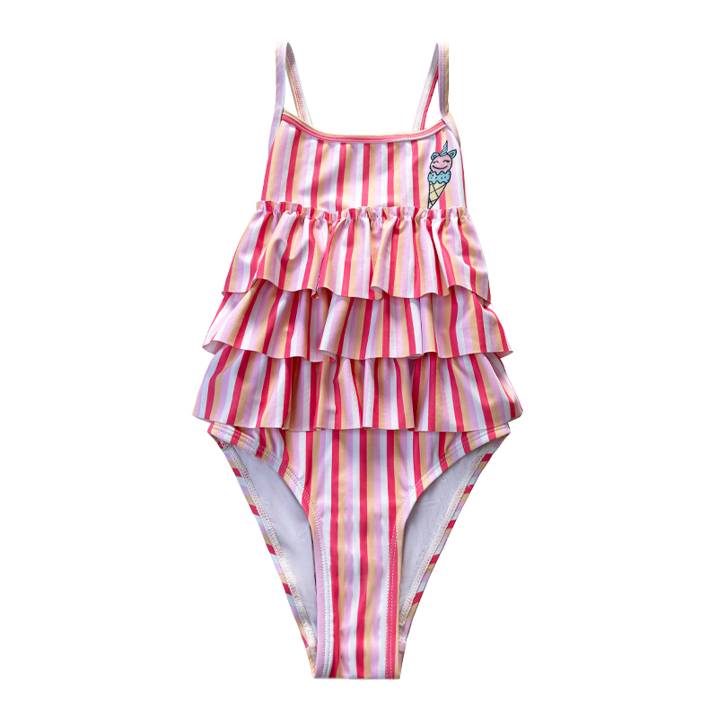 Costume da bagno per bambini a strisce monopezzo