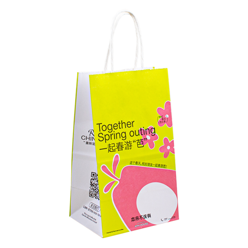 Borsa di carta kraft all'ingrosso sacchetto di carta da spegnimentonera con logo per abbigliamento sacchetto di imballaggio personalizzato