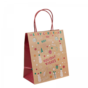 sacchetto di carta con logo Shopping kraft shopping promozionale marrone kraft sacchetti di carta personalizzati