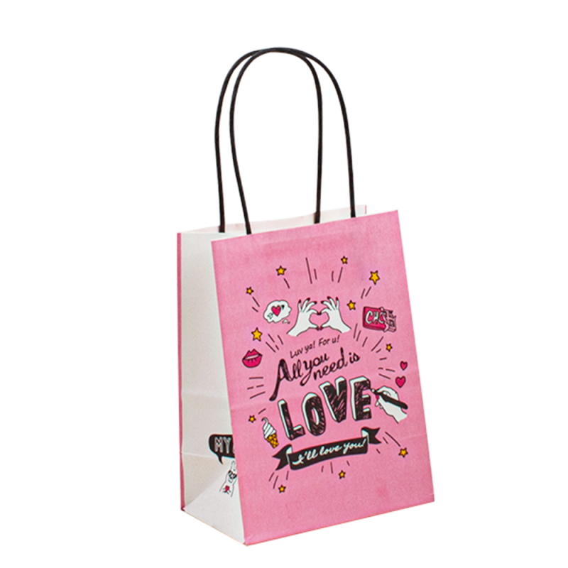 GUASTO DEL sacchetto di carta carta Kraft Borse Kraft Regalo di carta con Bolsas Sacchetto di carta stampata personalizzata