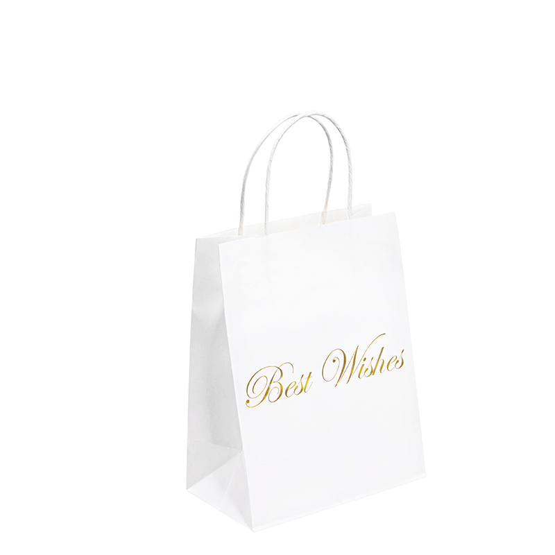 grazie sacchetto di carta il tuo sacche da regalo promozionale pernegozio di carta kraft con manici Kraft Paper Bag