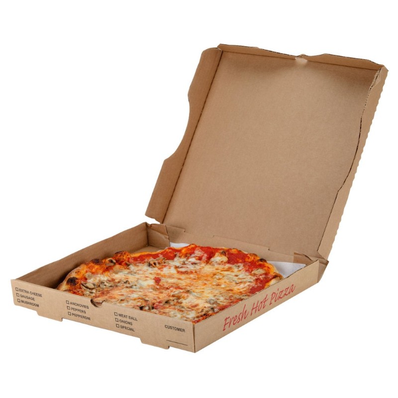 Scatola da pizza kraft stampata