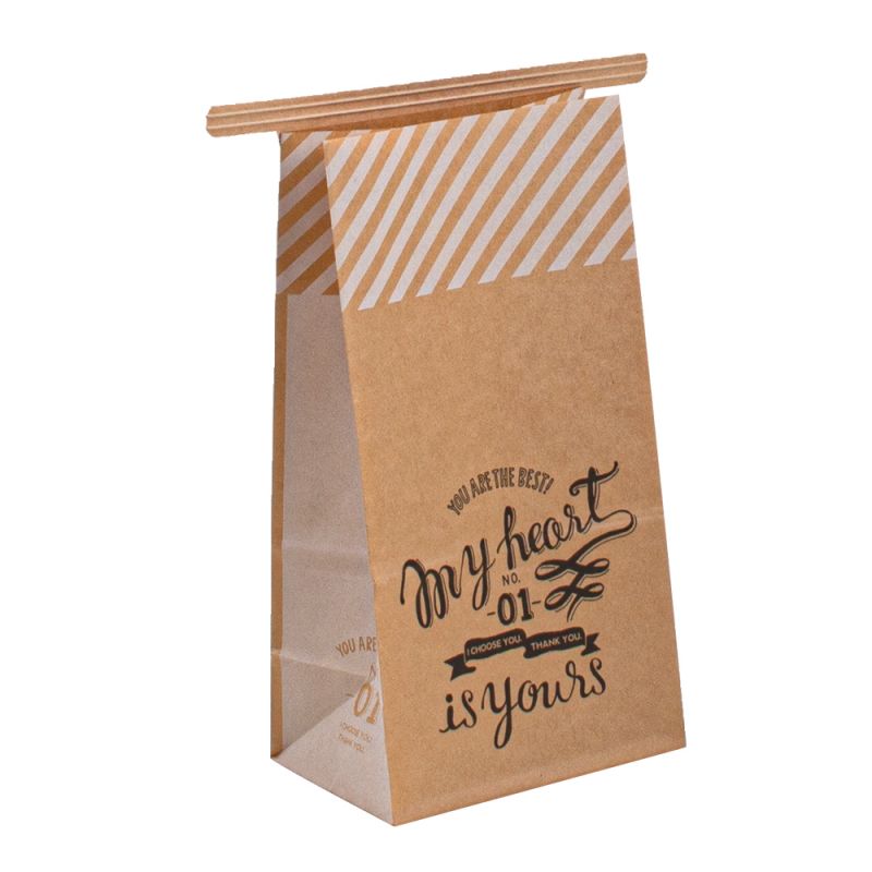 sacchetto di carta per alimenti riciclati di logo personalizzato