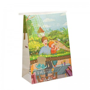 Sacchetti di imballaggio di carta kraft all\'ingrosso di dimensioni kraft per panino