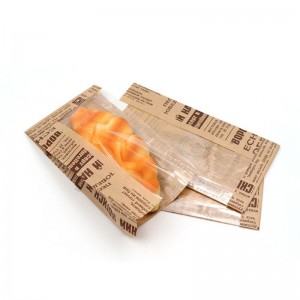 Sacchetti di imballaggio in carta kraft multipla biodegradabile ecologica per il pane