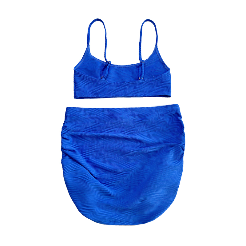 Scapa di base per la gonna da bagno a costume da bagno blu schema speciale