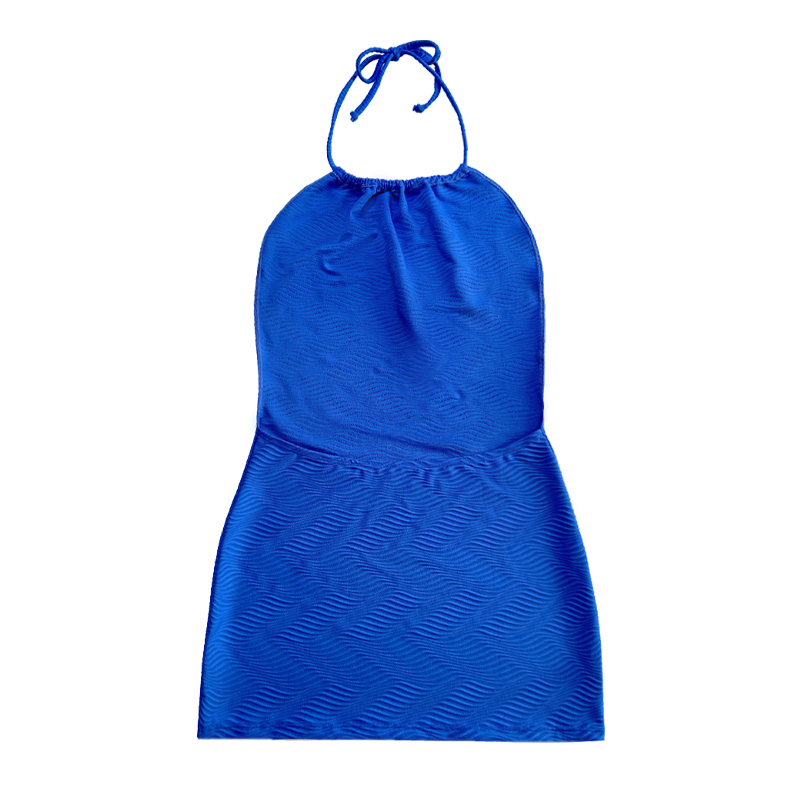 Modello blu Speciale Halter Cingcio Abito da bagno monopezzo