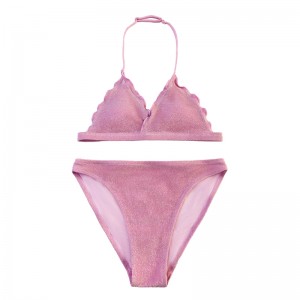 Triangolo flangiato del collo dei bambini Coppa dinuoto a due pezzi carino