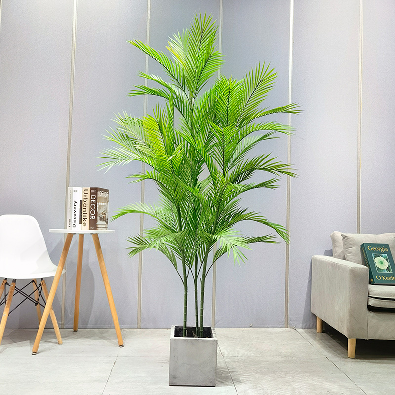 Prezzo di fabbrica all'ingrosso areca palma dypsis lutescens palme artificiale personalizzabile con vaso