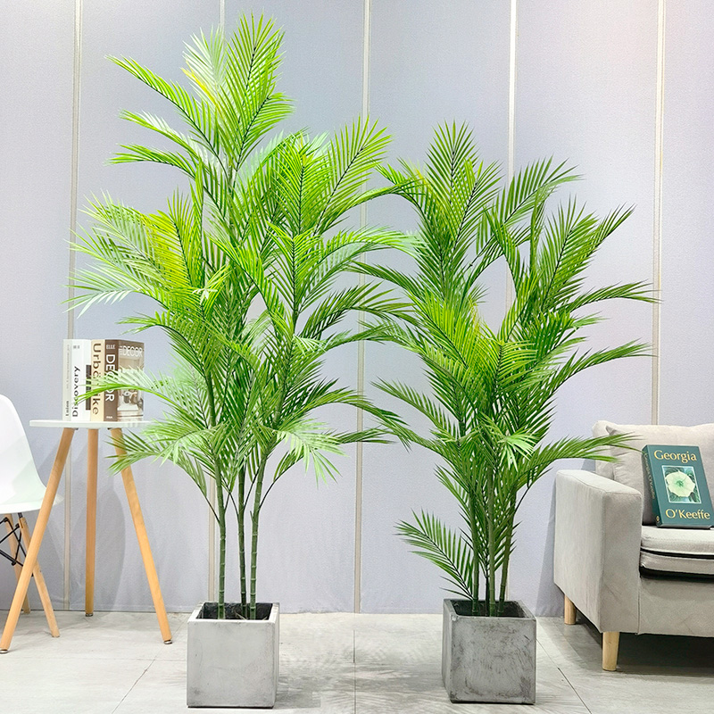 Prezzo di fabbrica all'ingrosso areca palma dypsis lutescens palme artificiale personalizzabile con vaso