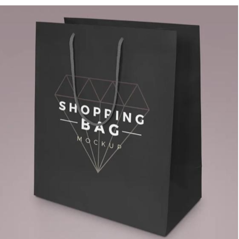 Sacchetti di carta da imballaggionero di lusso stampato abbigliamento da logo personalizzato shopping gioielli sacche da vino