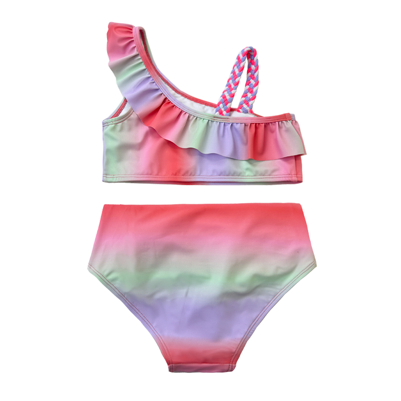 Colore a gradiente bambino da bagno da bagno da bagno all'ingrosso da bagno all'ingrosso bambini bikini baby da bagno oem