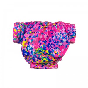 Pannolini per bambini pieghe floreali stampate comode assorbenti così simpatici rosa luminosa