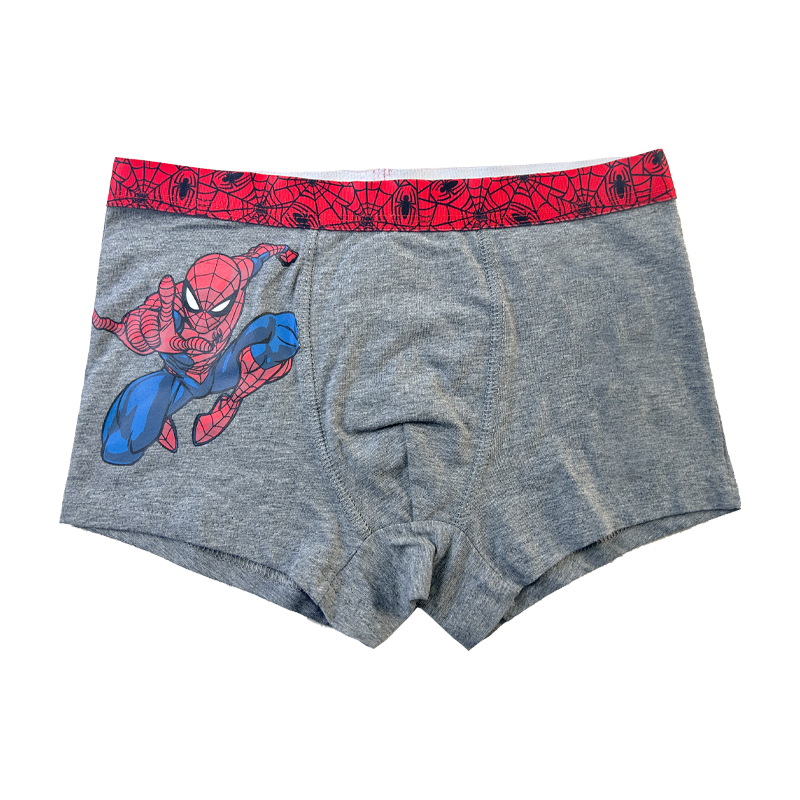 Boy Underpants Spiderman Stampa Contrasto di colore BABY Grey Underpants Comfort Basic