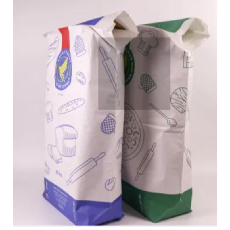 MultiAyer Kraft Carta di carta Gratte Bakery Mada Farina Packaging Borse dimensioni 25 kg