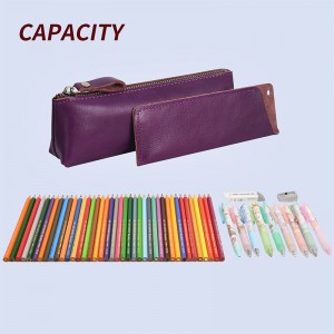 Custodia per penna in pelle genuina, portata del portanicinamento, portata della penna stilografica