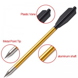 Elong Outdoor 110301 6.5inch Bulloni della balestra Bulloni in alluminio in alluminio cavo Punto di acciaio al carbonio per la caccia al tiro con l\'arco