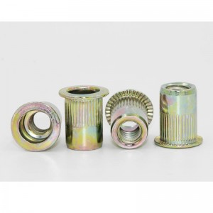 zinco-dado rivettato a testa svasata placcato colorato