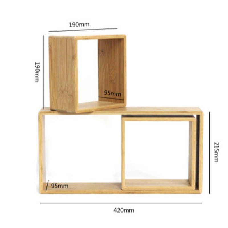 DIR Set di organizzazione per riporre la decorazione della parete con cornice in bambù
