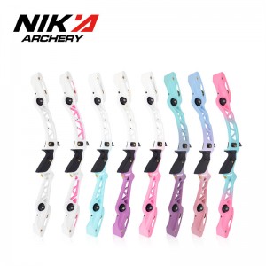 Nika tiro con l\'arco ET-19 Riser per arco ricurvo RH ILF in lega di magnesio da 25 pollici