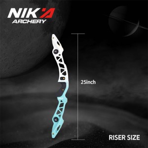 Nika tiro con l\'arco ET-19 Riser per arco ricurvo RH ILF in lega di magnesio da 25 pollici